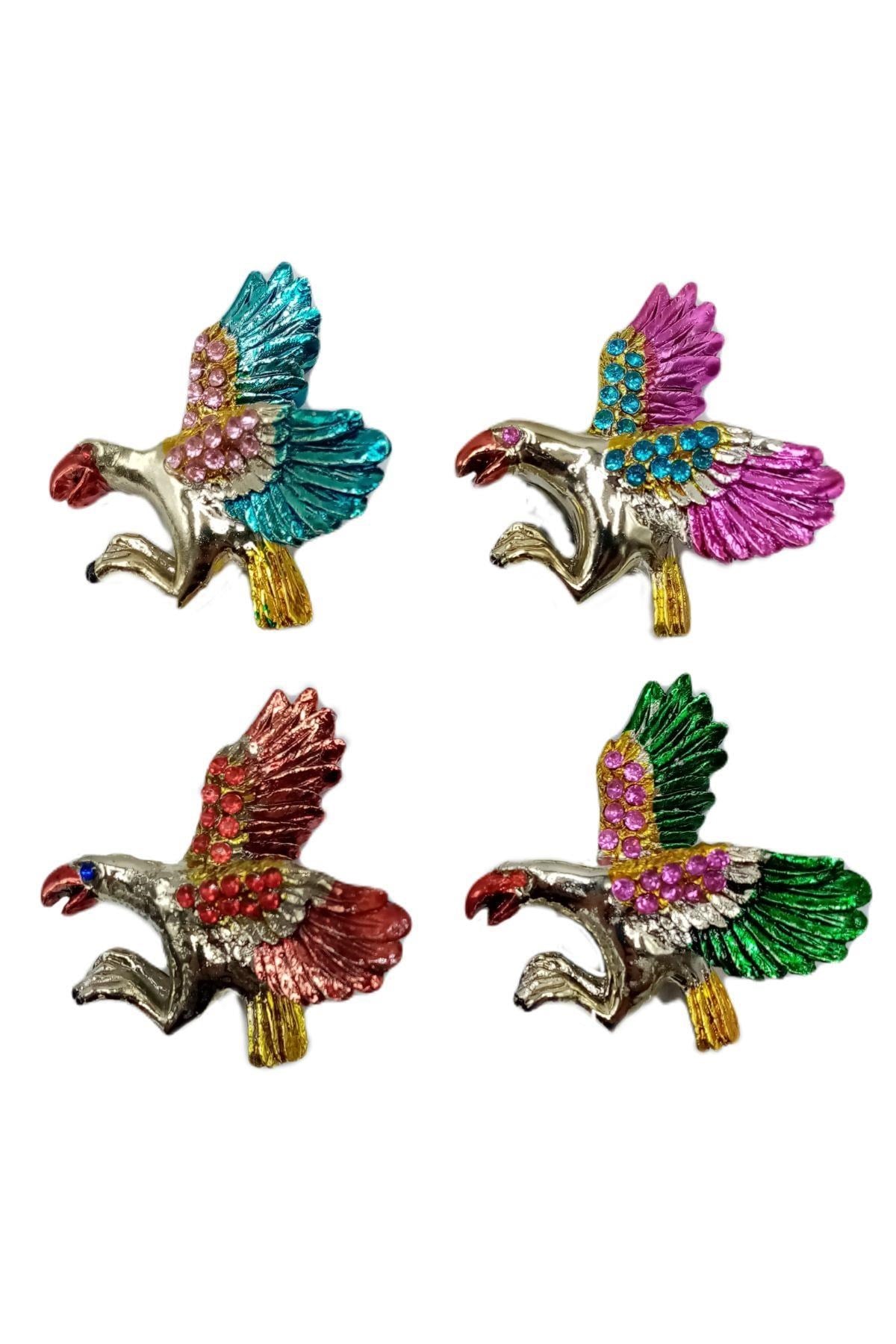 Amerika Birleşik DevletleriDünyadan HediyelerDNY-HD100393Keskin Hediyelik Eşya Ve TekstilAmerikan Kartalı Magnet Dört Renk Kristal Taşlı Dörtlü Set