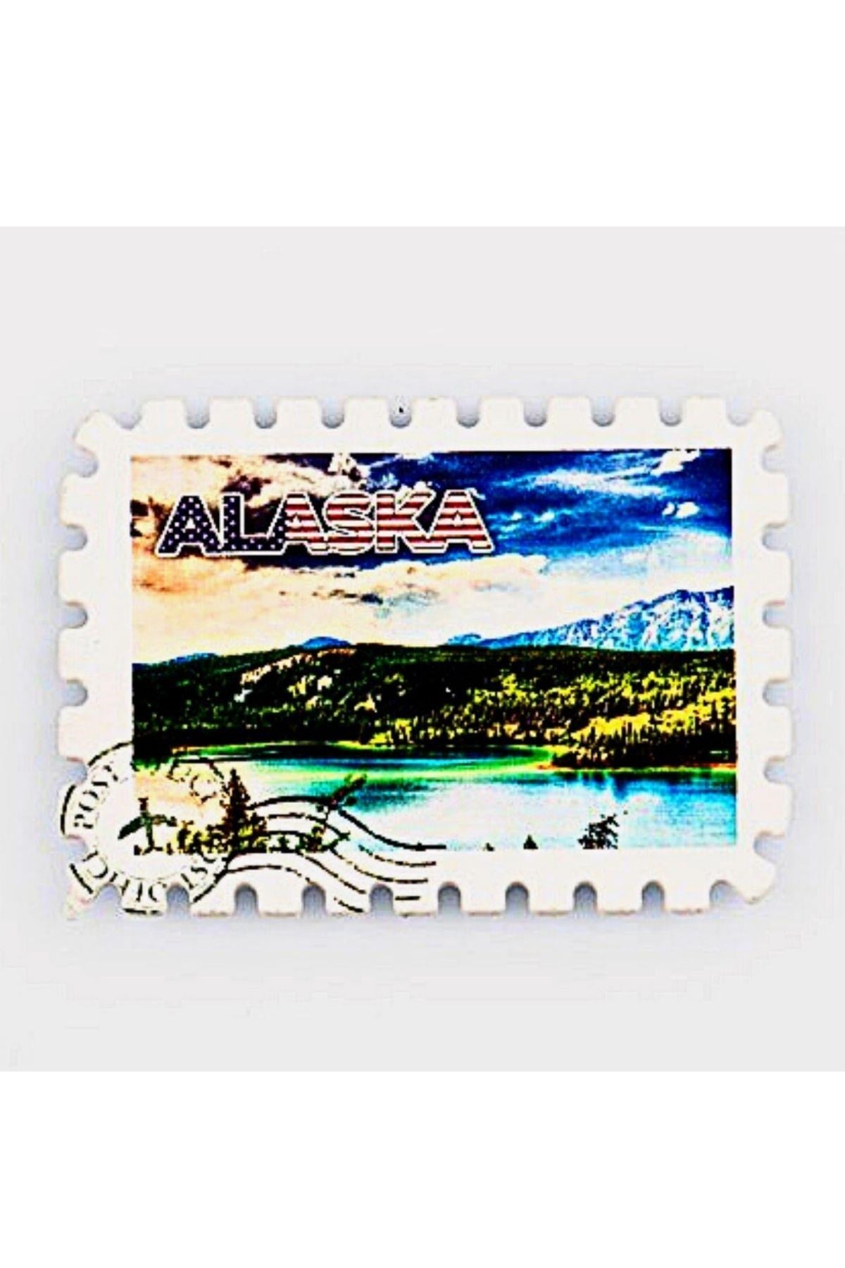 Amerika Birleşik DevletleriDünyadan HediyelerKRTSPULMGNT-309Keskin Hediyelik Eşya Ve TekstilABD Alaska Pul Magnet