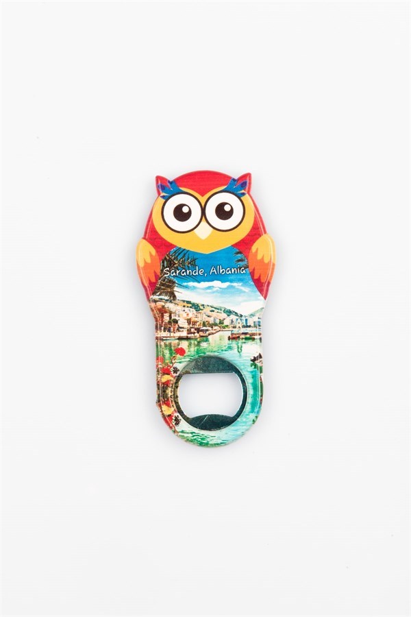 ArnavutlukDünyadan HediyelerMGNTBYKŞACK-10260Keskin Hediyelik Eşya Ve TekstilArnavutluk Temalı Baykuş Magnet Kapak Açacak