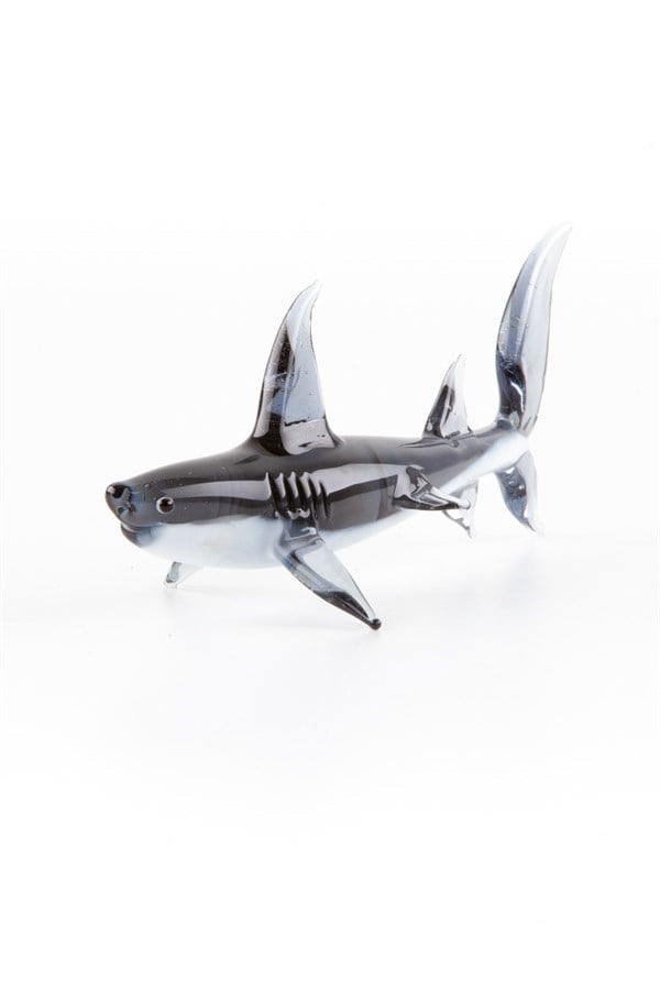 AvustralyaDünyadan HediyelerBJ-GRKPBL-01Keskin Hediyelik Eşya Ve TekstilMurano Cam Büyük Köpek Balığı Gri El Yapımı