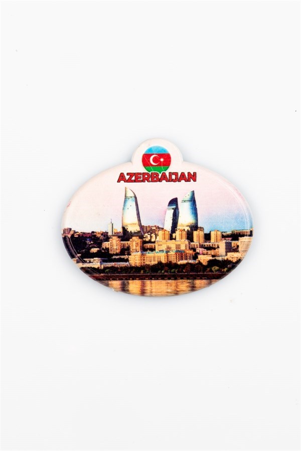 AzerbaycanDünyadan HediyelerKRTSOVLMGNT-540Keskin Hediyelik Eşya Ve TekstilAzerbaycan Flame Towers Oval Magnet
