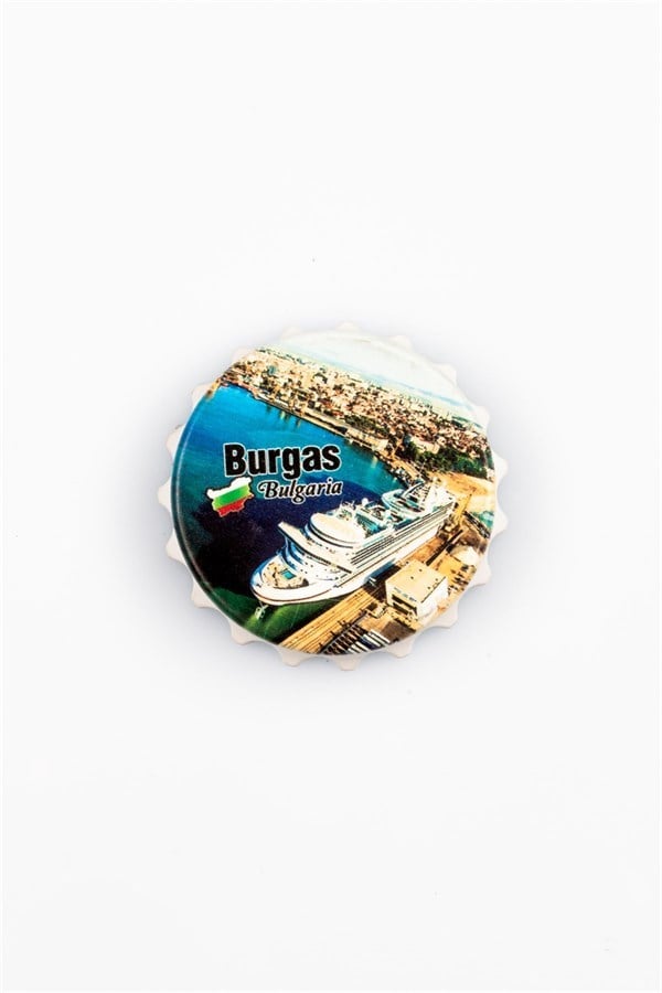BulgaristanDünyadan HediyelerMGNTKPKACK-7184Keskin Hediyelik Eşya Ve TekstilBulgaristan Burgaz Temalı Magnet Kapak Açacak