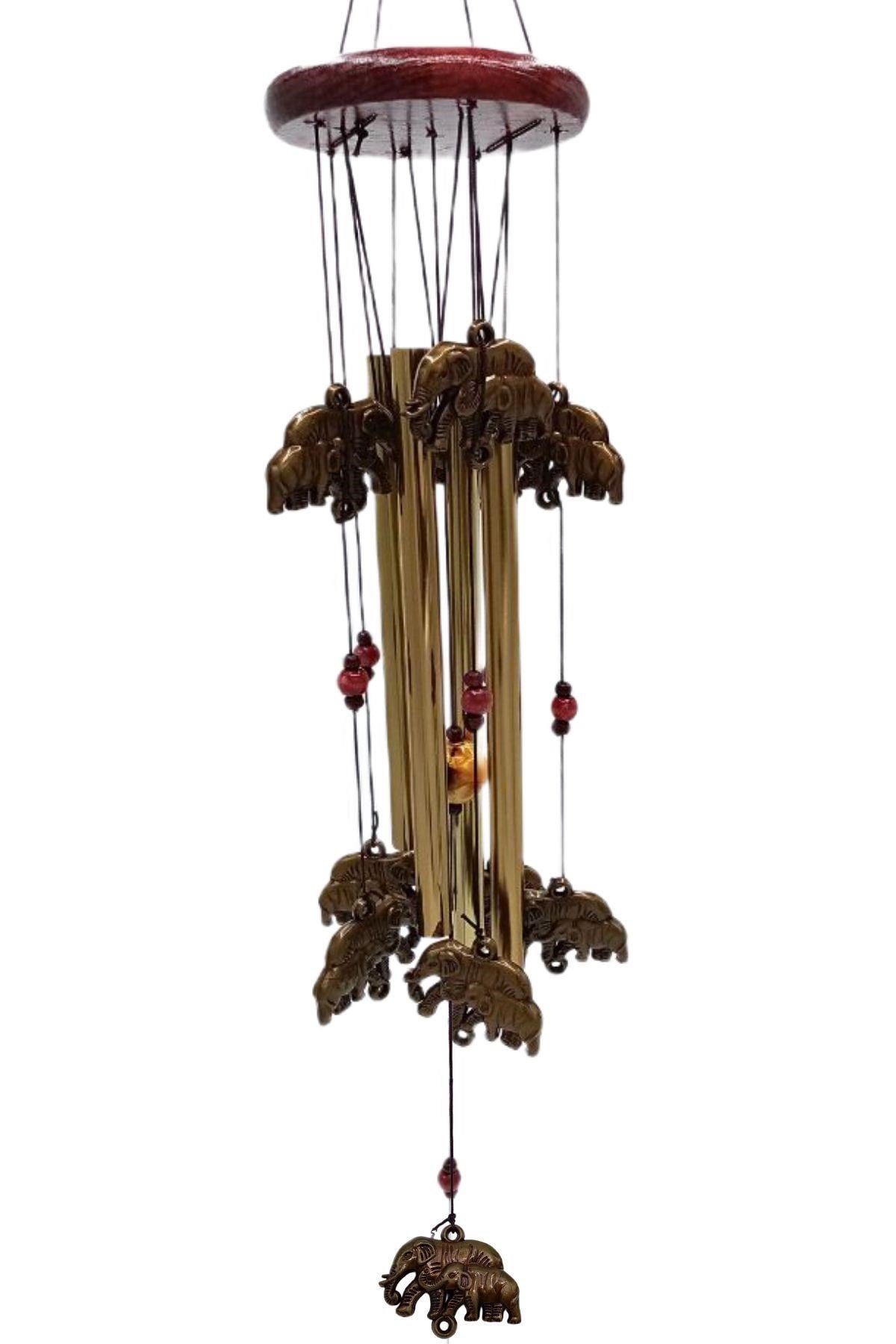 ÇinDünyadan HediyelerDNY-HD100400MT-561AKeskin Hediyelik Eşya Ve TekstilFeng Shui Metal Rüzgar Çanı Bereket Filleri İki Katlı