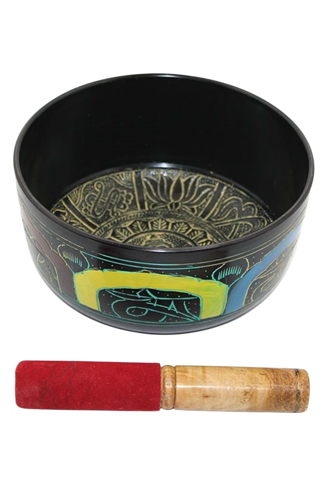 ÇinDünyadan HediyelerDNY-HD25002-7-5Keskin Hediyelik Eşya Ve TekstilMetal Meditasyon Çanı Yoga Tibet Çanağı 7 Chakra Desenli 19 cm