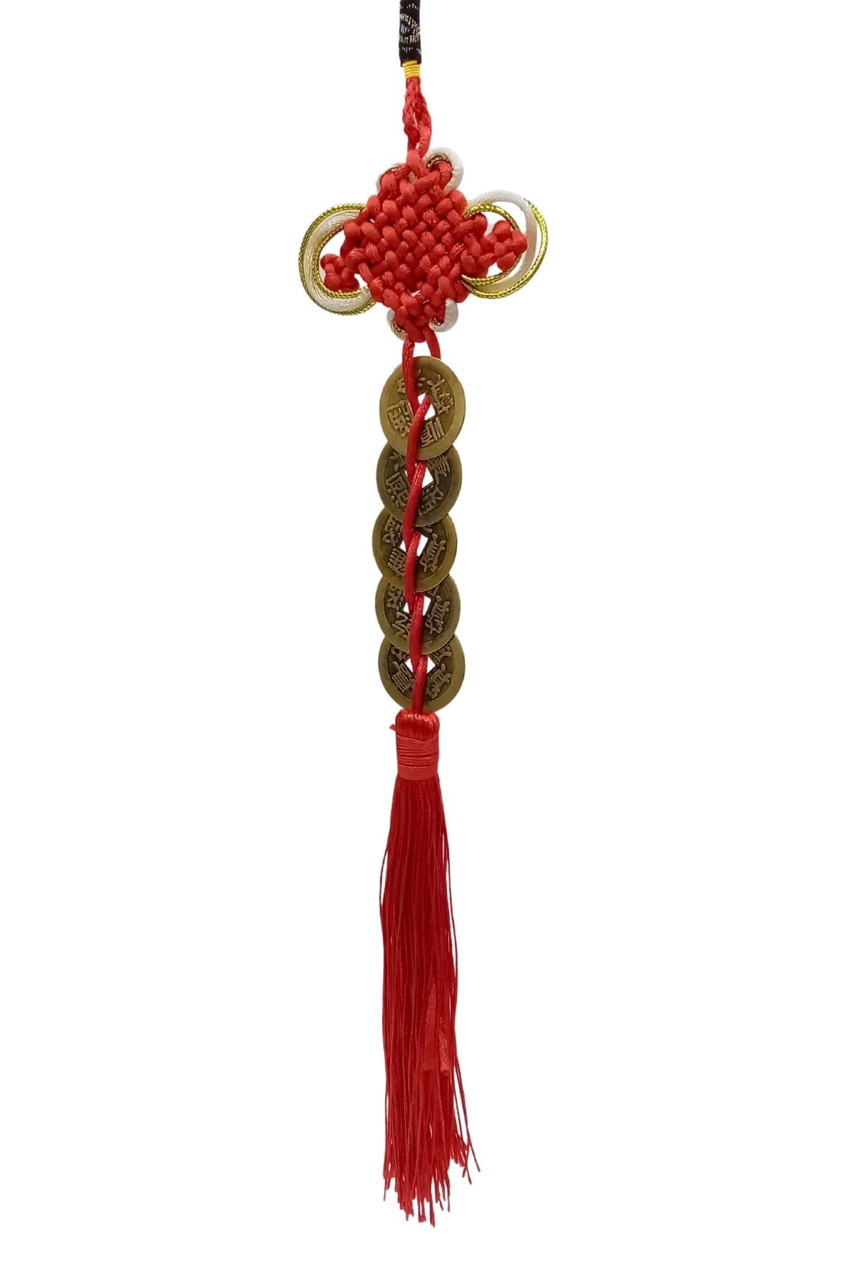 ÇinDünyadan HediyelerDNY-HDALK2263Keskin Hediyelik Eşya Ve TekstilÇin Feng Shui Şans ve Bereket Düğüm Beşli Para 35 cm