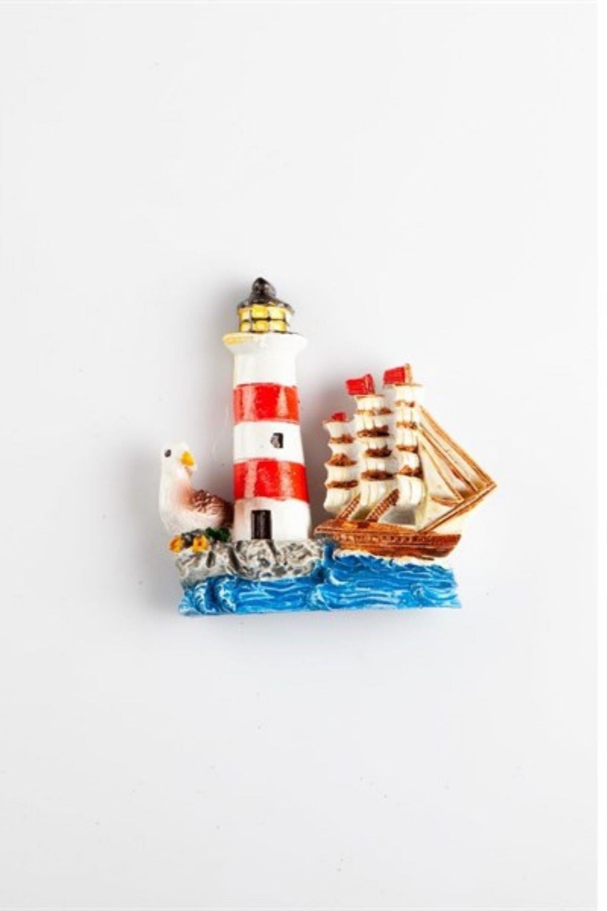 DanimarkaDünyadan HediyelerPOL-BDS-8071Keskin Hediyelik Eşya Ve TekstilMagnet Deniz Feneri ve Gemi