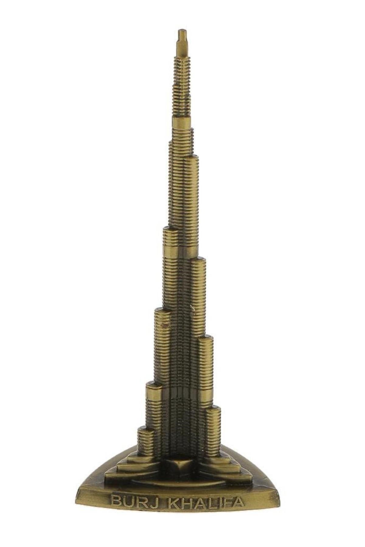 DubaiDünyadan HediyelerDNY-HD100853Keskin Hediyelik Eşya Ve TekstilVintage Metal Burj Khalifa Biblo Antik Bronz 25 cm Burç Halife