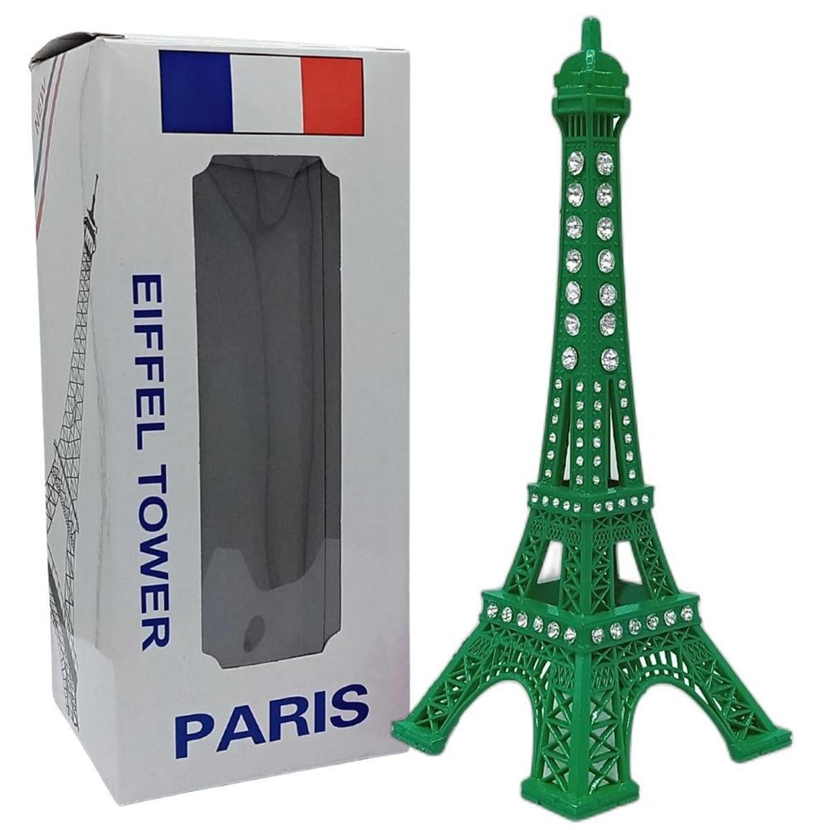 FransaDünyadan HediyelerDNY-HD100510Keskin Hediyelik Eşya Ve TekstilMetal Paris Eyfel Kulesi Yeşil Kristal Taşlı 18cm