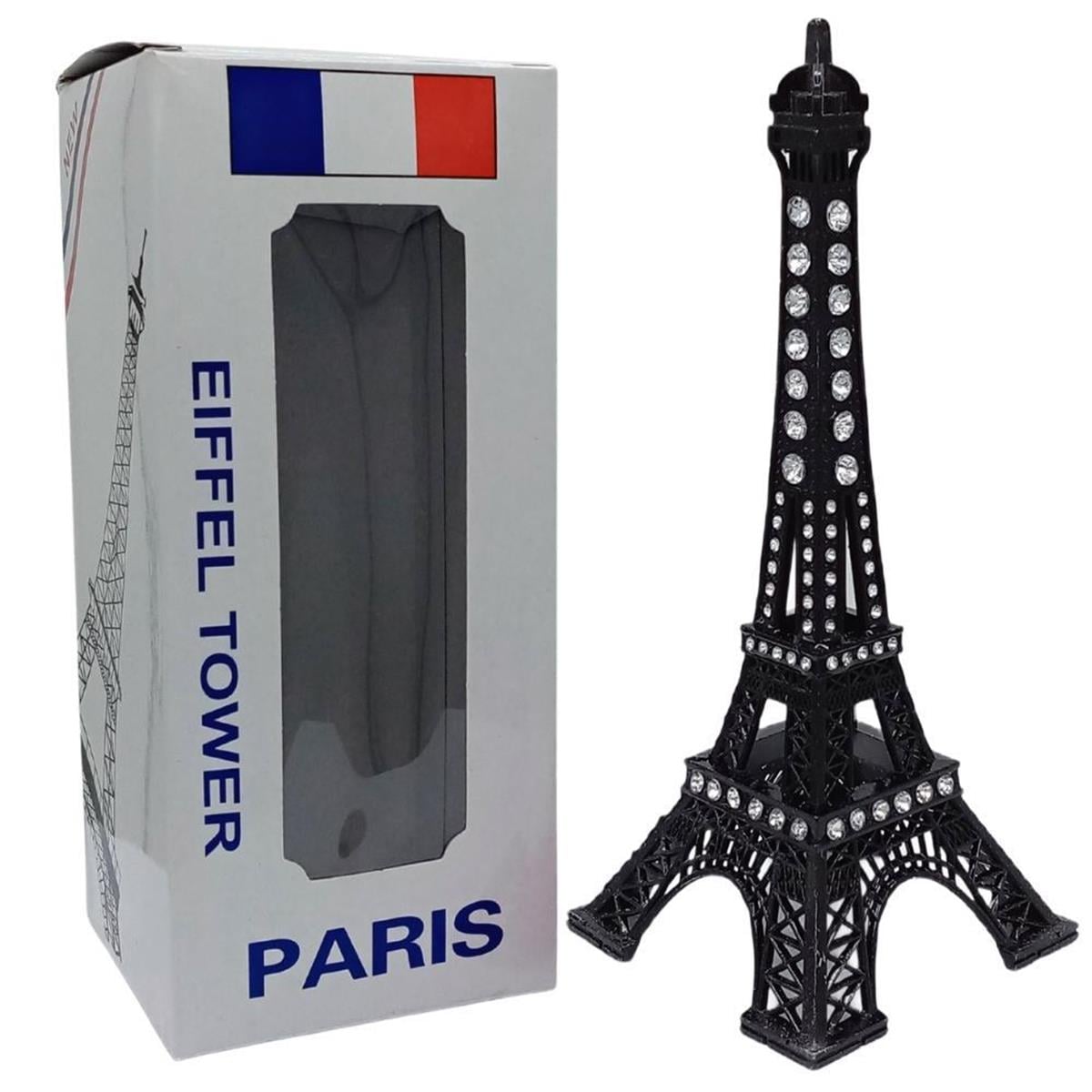 FransaDünyadan HediyelerDNY-HD100512Keskin Hediyelik Eşya Ve TekstilMetal Paris Eyfel Kulesi Siyah Kristal Taşlı 18cm