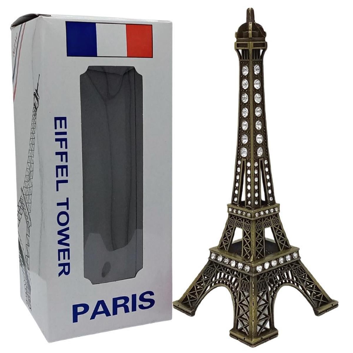 FransaDünyadan HediyelerDNY-HD100513Keskin Hediyelik Eşya Ve TekstilMetal Paris Eyfel Kulesi Gold Kristal Taşlı 18cm