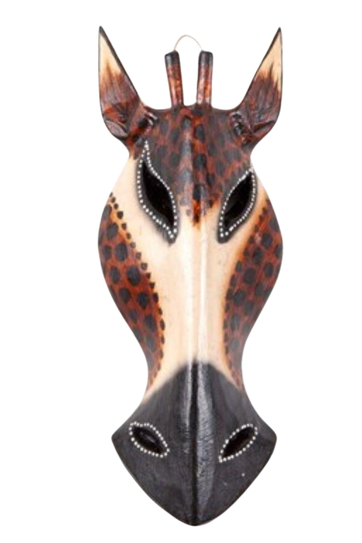 Güney Afrika CumhuriyetiDünyadan Hediyeler00000023Keskin Hediyelik Eşya Ve TekstilAhşap Zürafa Mask 25 cm Dekoratif Duvar Dekoru