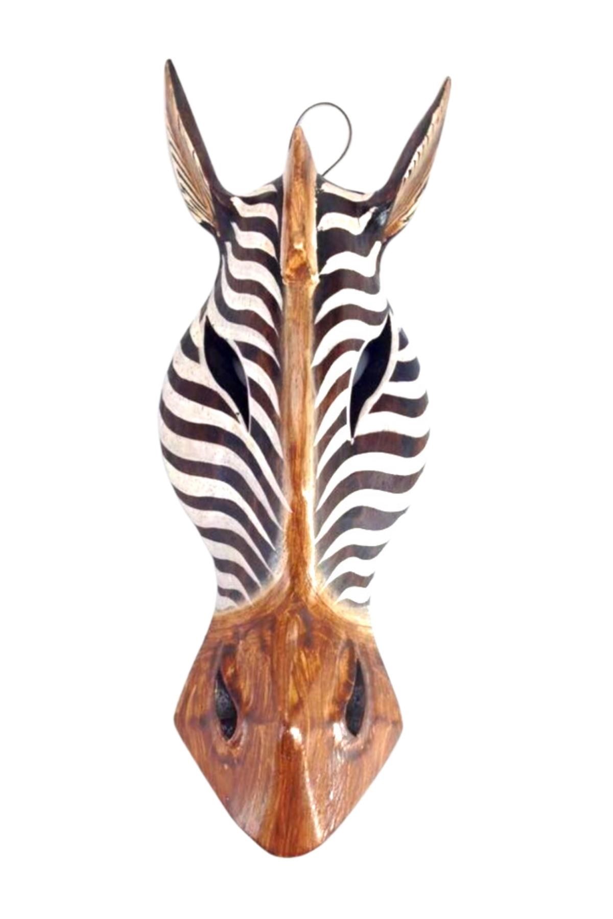 Güney Afrika CumhuriyetiDünyadan HediyelerEND-1305Keskin Hediyelik Eşya Ve TekstilAhşap Zebra Mask Dekoratif Duvar Dekoru 30 cm
