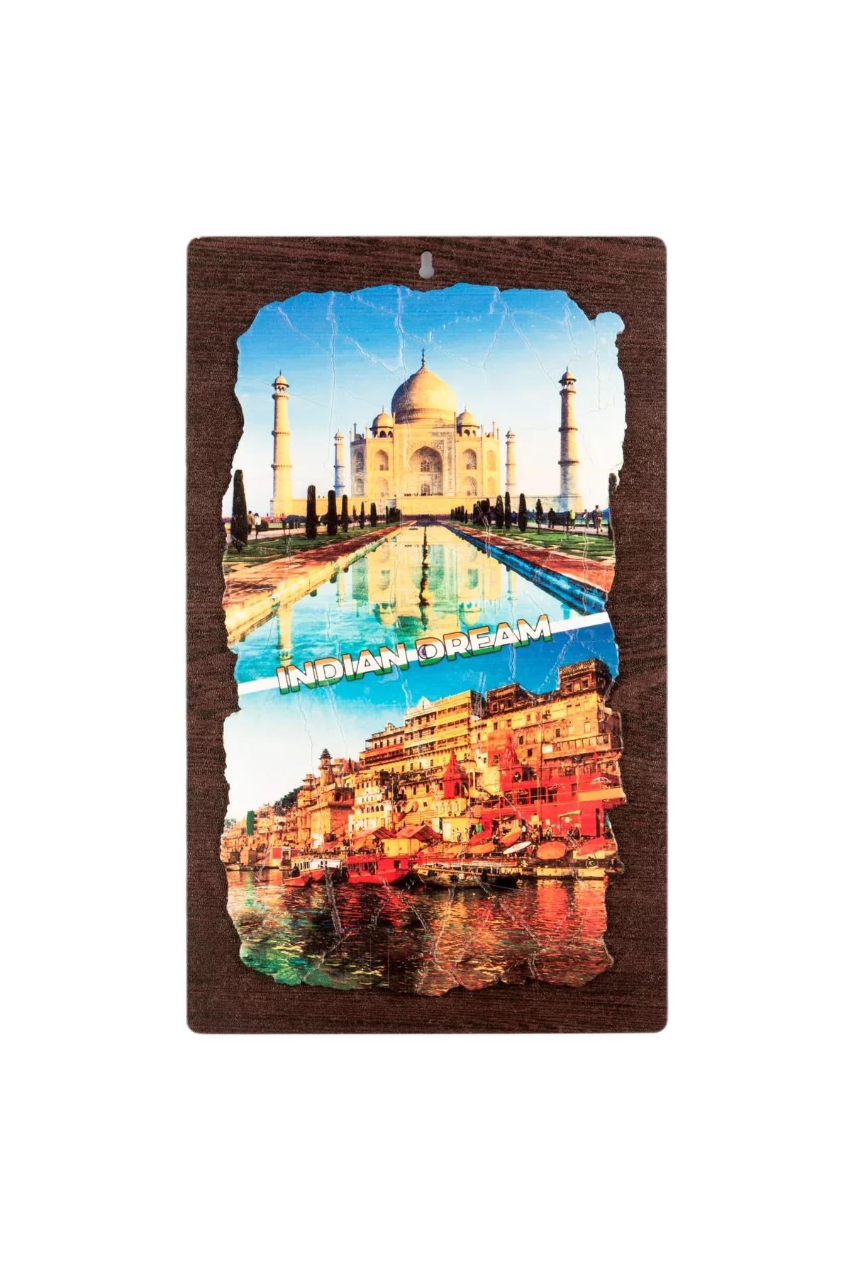 HindistanDünyadan HediyelerKRTS-035Keskin Hediyelik Eşya Ve TekstilHindistan Temalı Ahşap Fresco Tablo