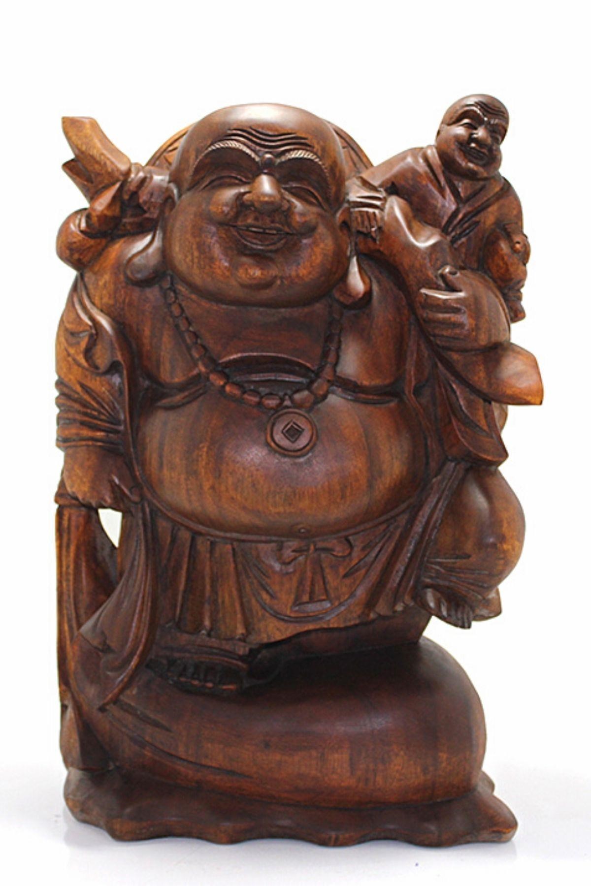 HindistanDünyadan HediyelerOZ-TEAKFIL-96541Keskin Hediyelik Eşya Ve TekstilDekoratif Teak (Tik) Ağacı Ayaklı Buda Biblo 50 cm El İşi