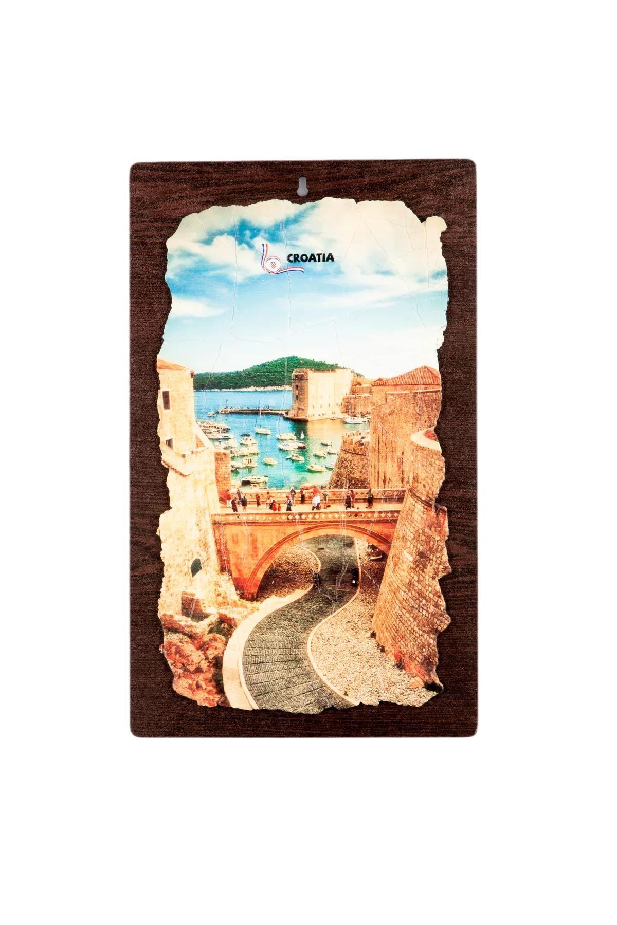 HırvatistanDünyadan HediyelerKRTS-039Keskin Hediyelik Eşya Ve TekstilHırvatistan Temalı Ahşap Fresco Tablo