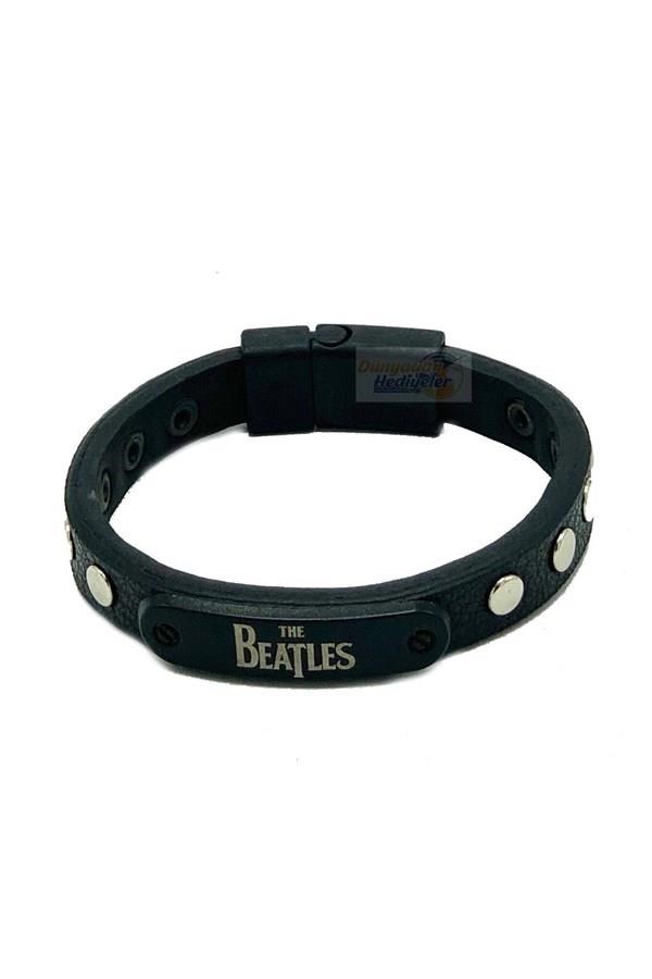 İngiltereDünyadan HediyelerVS-BLK-18Keskin Hediyelik Eşya Ve TekstilBeatles Figürlü Unisex Deri Çelik Bileklik