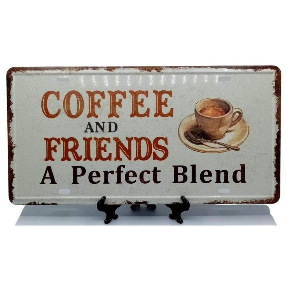 İtalyaDünyadan HediyelerDNY-HD100498Keskin Hediyelik Eşya Ve TekstilDekoratif 3D Metal Plaka Coffee And Friends 30cm