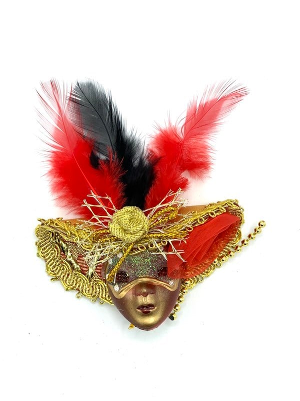 İtalyaDünyadan HediyelerMAG-VNDK-0061REDKeskin Hediyelik Eşya Ve TekstilVenedik Maske Tüylü 3D Buzdolabı Magneti Kırmızı