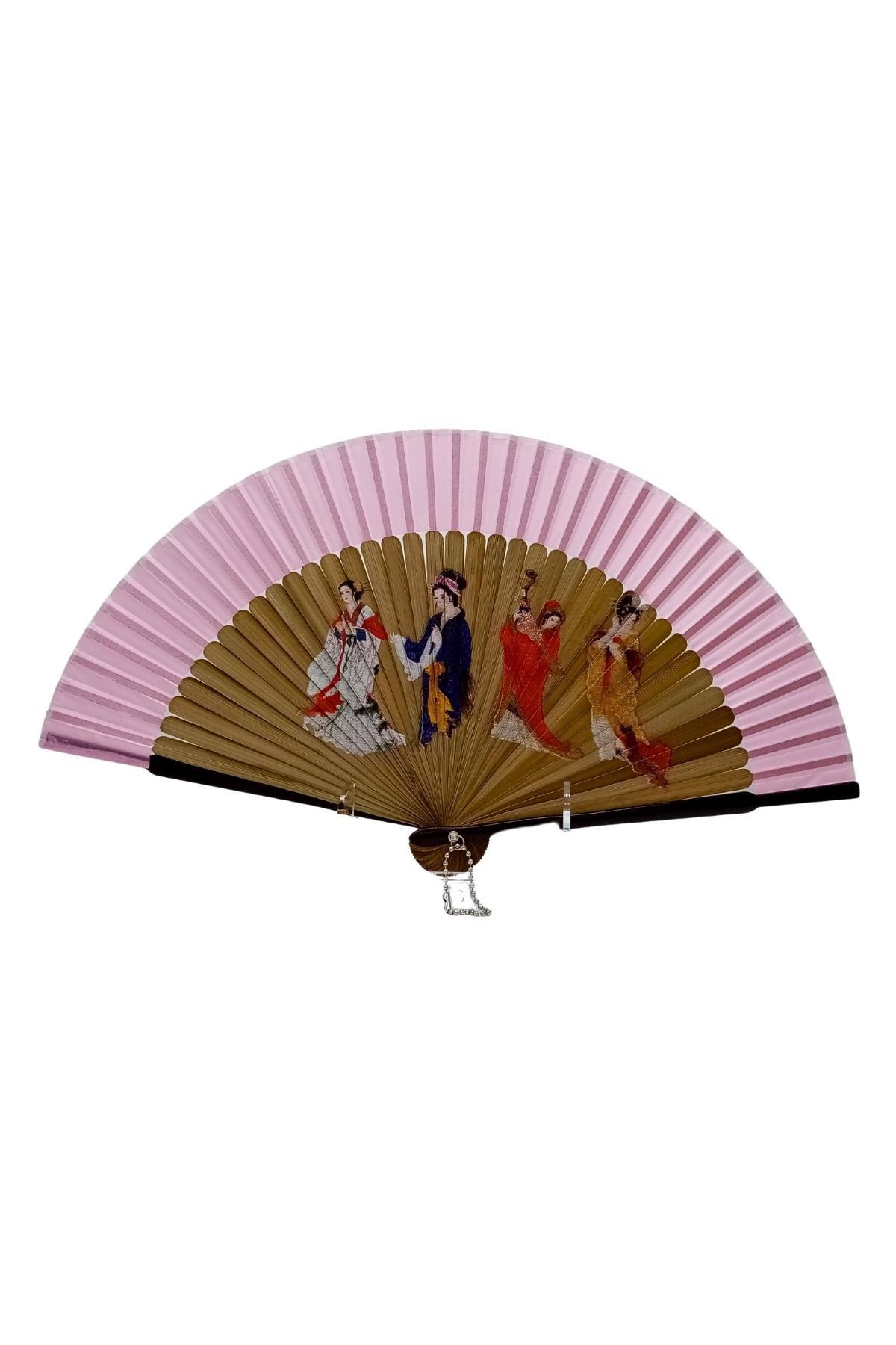 JaponyaDünyadan HediyelerDNY-HD100734Keskin Hediyelik Eşya Ve TekstilJapon Bambu Kumaş Yelpaze Çanta Boy Stant Hediyeli No.52