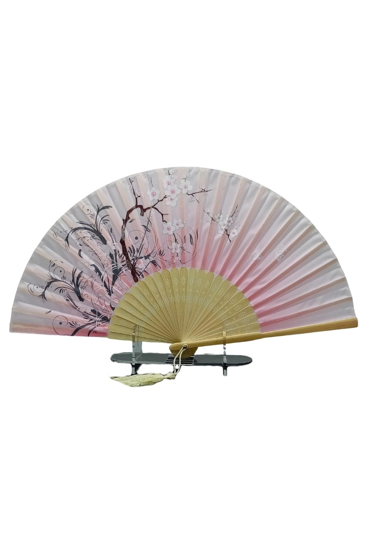 JaponyaDünyadan HediyelerDNY-HDYJPNYLPZ05Keskin Hediyelik Eşya Ve TekstilJapon Bambu Kumaş Yelpaze Çanta Boy Stant Hediyeli No.139
