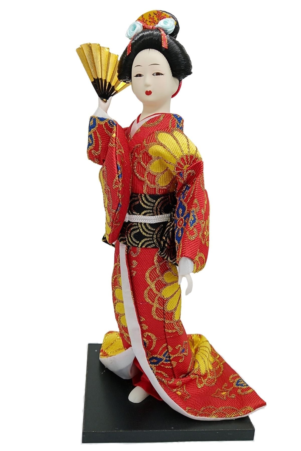 JaponyaDünyadan HediyelerDNY-HDZMRT15Keskin Hediyelik Eşya Ve TekstilJapon Kimonolu Geyşa Bebek Biblo 30 cm No.15