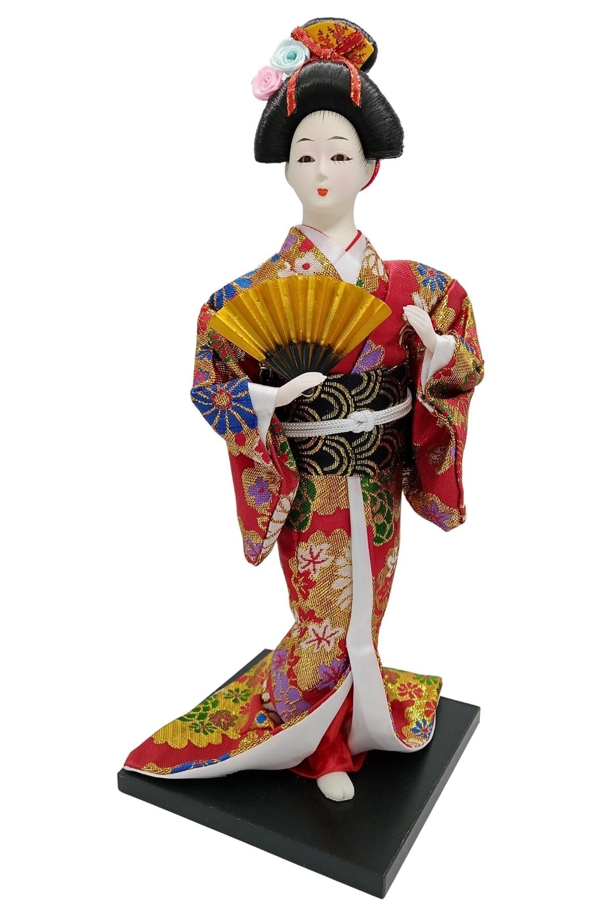 JaponyaDünyadan HediyelerDNY-HDZMRT16Keskin Hediyelik Eşya Ve TekstilJapon Kimonolu Geyşa Bebek Biblo 30 cm No.16