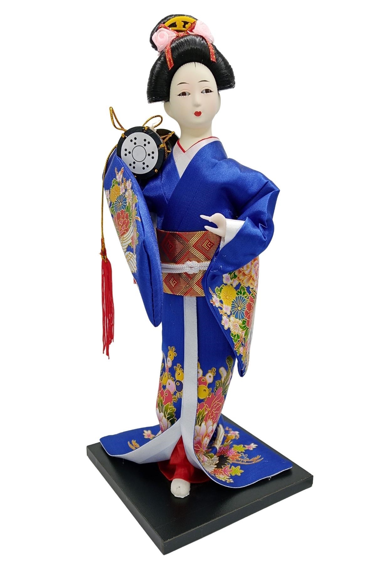 JaponyaDünyadan HediyelerDNY-HDZMRT20Keskin Hediyelik Eşya Ve TekstilJapon Kimonolu Geyşa Bebek Biblo 30 cm No.20