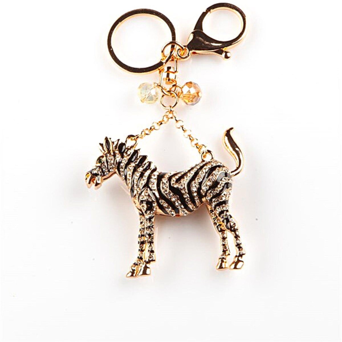 MadagaskarDünyadan HediyelerŞRK-ANHTR06Keskin Hediyelik Eşya Ve TekstilKristal Taşlı Zebra Anahtarlık