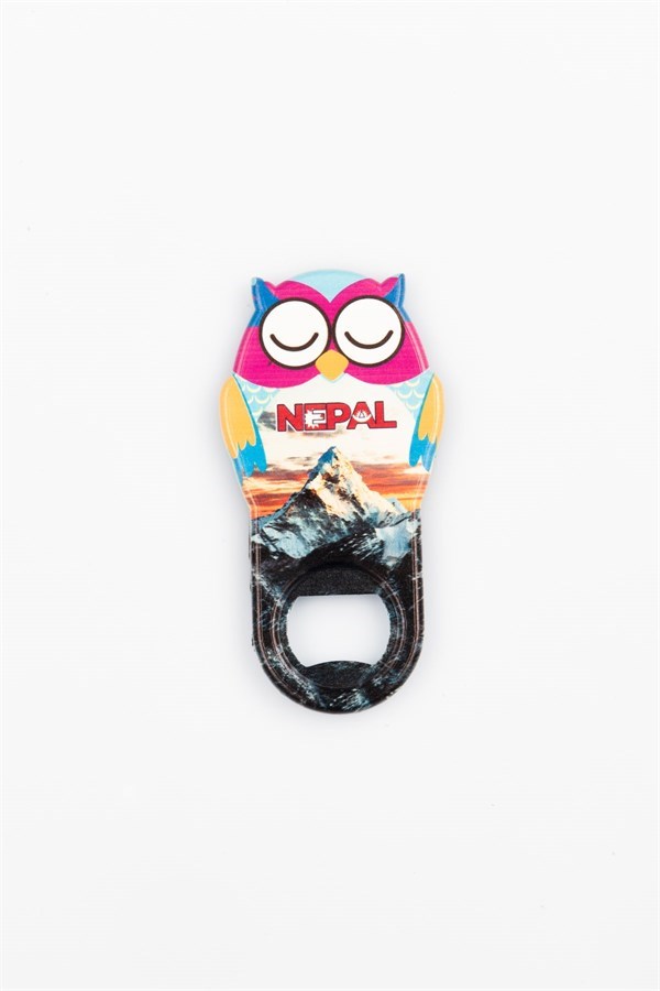 NepalDünyadan HediyelerMGNTBYKŞACK-10265Keskin Hediyelik Eşya Ve TekstilNepal Temalı Baykuş Magnet Kapak Açacak