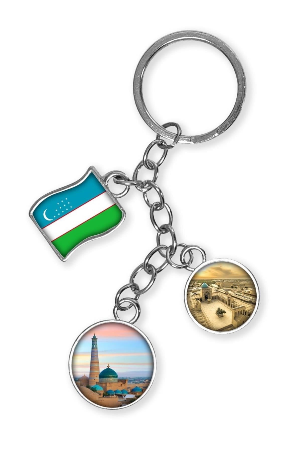 ÖzbekistanDünyadan HediyelerDNY-HDYKREPOK52Keskin Hediyelik Eşya Ve TekstilÖzbekistan Üçlü Epoksi Metal Çift Taraflı Damla Anahtarlık Uzbekistan