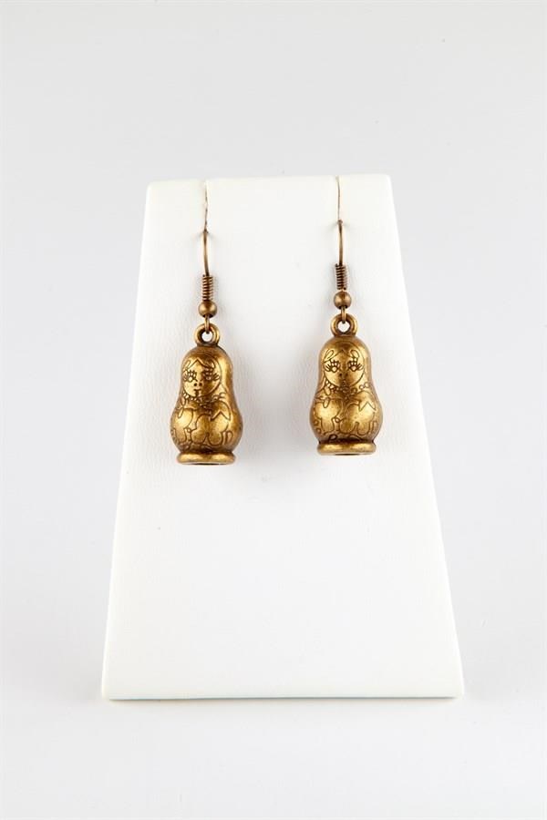 RusyaDünyadan HediyelerKPRSSMTRSK-55Keskin Hediyelik Eşya Ve TekstilMatruşka Bebek Küpe 3D Bronz