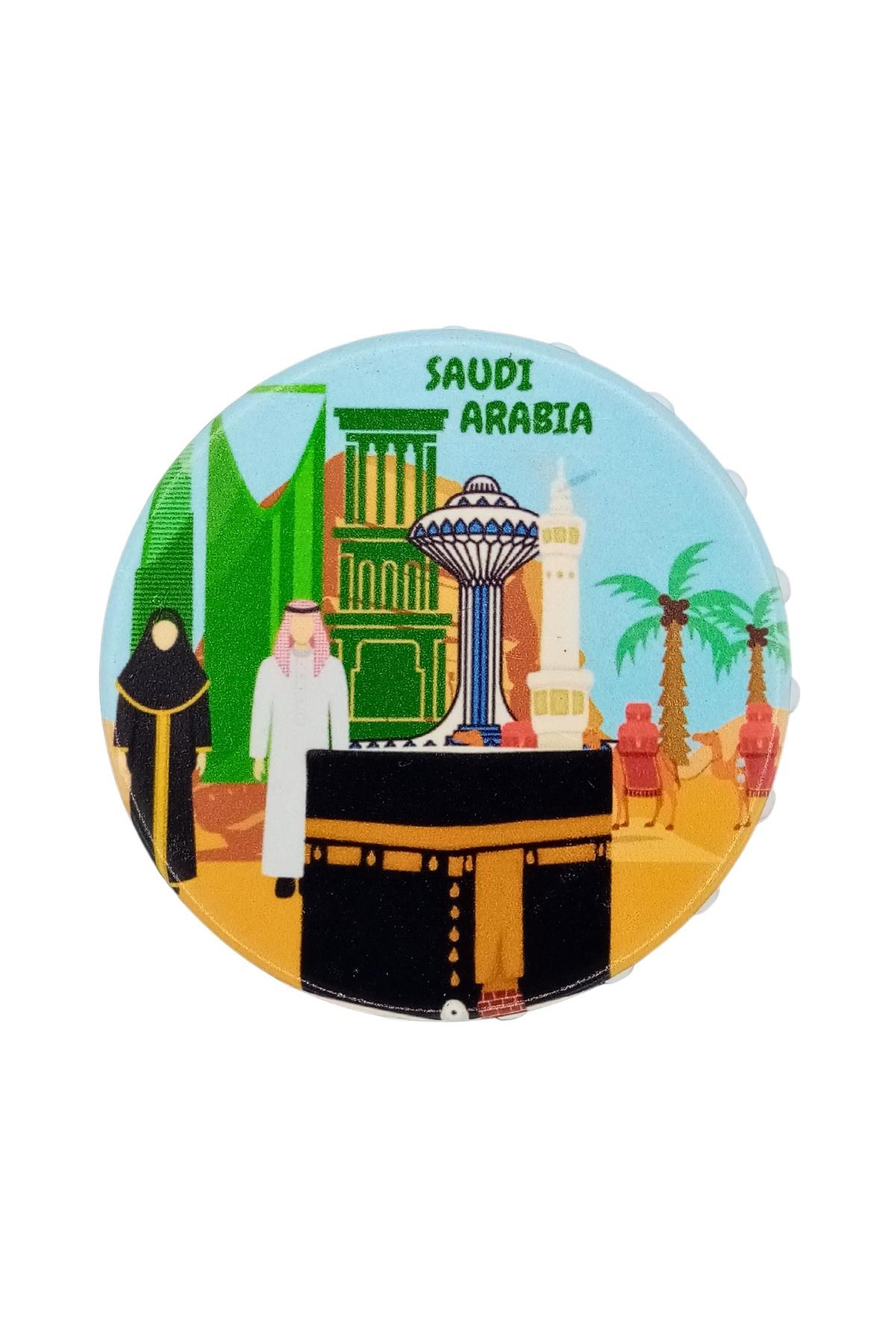 Suudi ArabistanDünyadan HediyelerDNY-HD100921Keskin Hediyelik Eşya Ve TekstilSuudi Arabistan Temalı Magnet Kapak Açacak