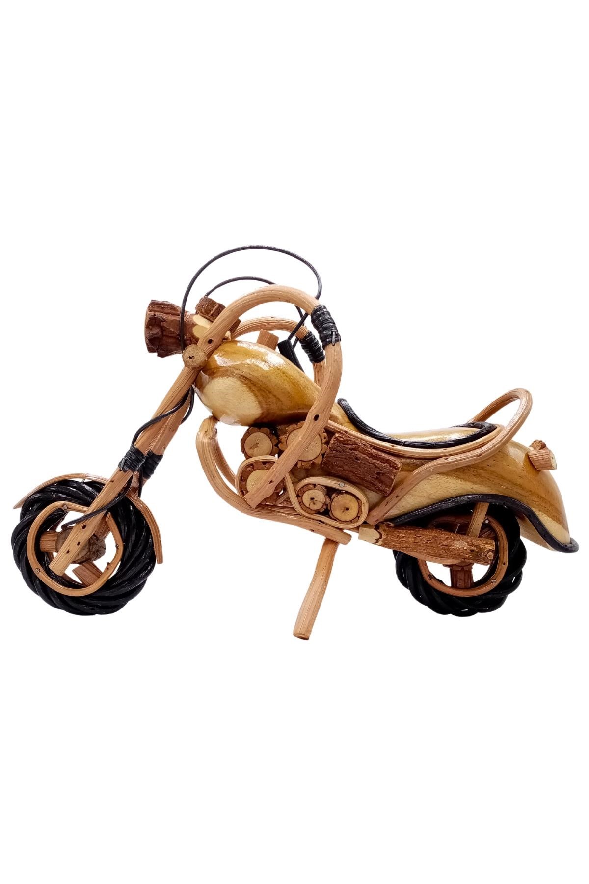 TaylandDünyadan HediyelerDNY-HD100889Keskin Hediyelik Eşya Ve TekstilDekoratif Motosiklet El Yapımı Ağaç Tayland Motor 32 cm