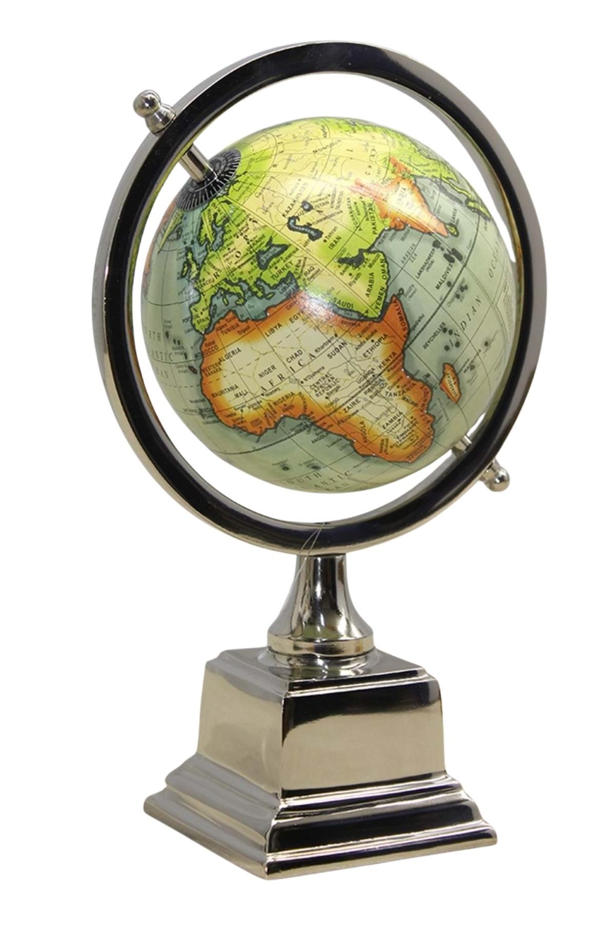 TürkiyeDünyadan HediyelerDNY-HDYSL340-CKeskin Hediyelik Eşya Ve TekstilDünya Küre Stantlı Dekoratif Döner World Globe Sl340-C 26cm