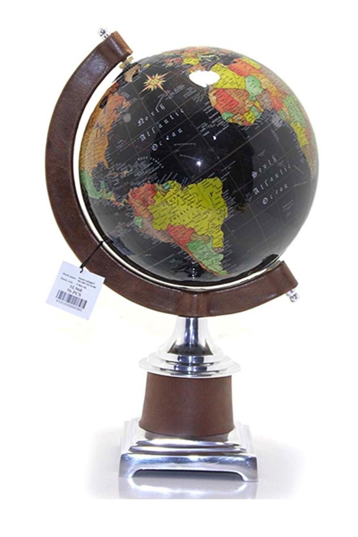 TürkiyeDünyadan HediyelerSL960SİYAHKeskin Hediyelik Eşya Ve TekstilAyaklı Dünya Küre Ev Ofis Masa Dekoru Döner Dünya Küre Modern Harita 36cm Kahve&Siyah