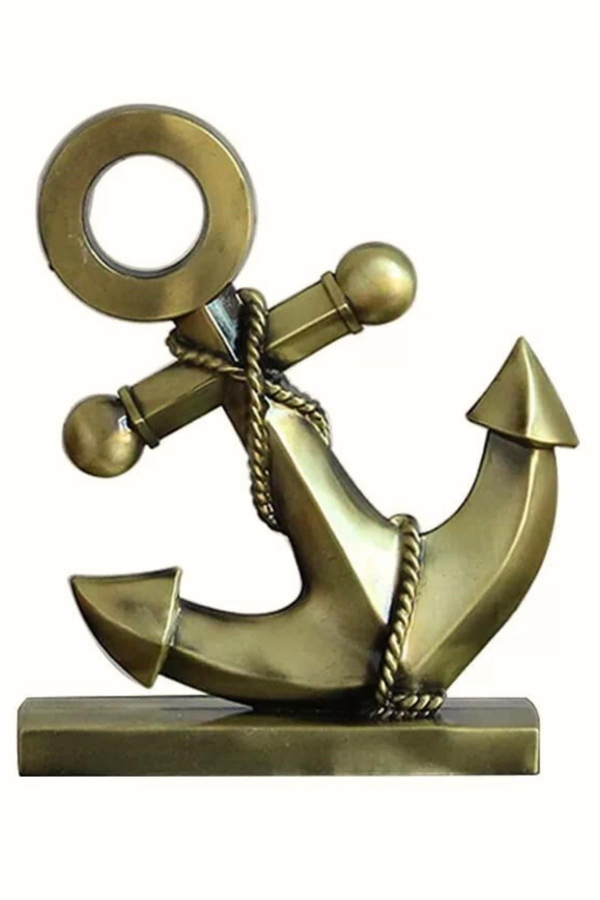 YunanistanDünyadan HediyelerDNY-HD100874Keskin Hediyelik Eşya Ve TekstilVintage Metal Çapa Biblo Antik Bronz 16 cm