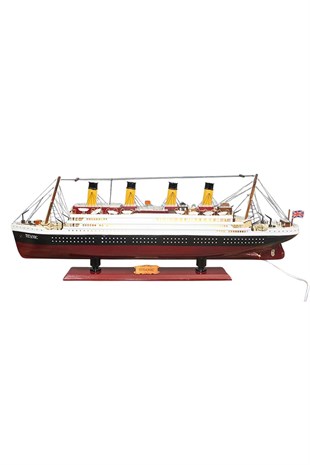 Amerika Birleşik DevletleriDünyadan HediyelerDNY-HDALK3459Keskin Hediyelik Eşya Ve TekstilTitanik Led Işıklı Ahşap Model 80cm Titanic Gemi Koleksiyon