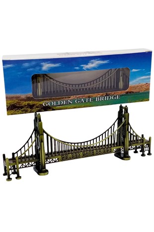 Amerika Birleşik DevletleriDünyadan HediyelerDNY-HDMTL600Keskin Hediyelik Eşya Ve TekstilVintage Metal Amerika Golden Gate Köprüsü 18 cm