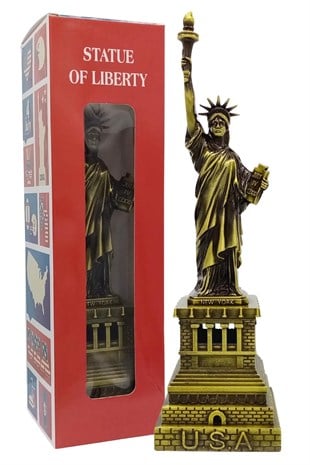Amerika Birleşik DevletleriDünyadan HediyelerDNY-HDMTLBRNZ950Keskin Hediyelik Eşya Ve TekstilVintage Metal USA Özgürlük Heykeli Antik Bronz 32 cm