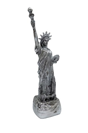 Amerika Birleşik DevletleriDünyadan HediyelerDNY-HD100398Keskin Hediyelik Eşya Ve TekstilABD New York Özgürlük Heykeli Reçine Gümüş Renk 20 cm