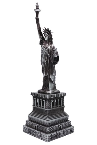 Amerika Birleşik DevletleriDünyadan HediyelerDNY-HDMTLGMS950Keskin Hediyelik Eşya Ve TekstilVintage Metal USA Özgürlük Heykeli Gümüş 32 cm