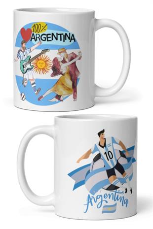 ArjantinDünyadan HediyelerDNY-HDMUGB30Keskin Hediyelik Eşya Ve TekstilArjantin Kupa Bardak 2 Adet Seyahat Hatıra Argentina Mug