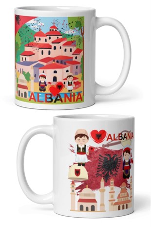 ArnavutlukDünyadan HediyelerDNY-HDMUGB43Keskin Hediyelik Eşya Ve TekstilArnavutluk Kupa Bardak 2 Adet Seyahat Hatıra Albania Mug