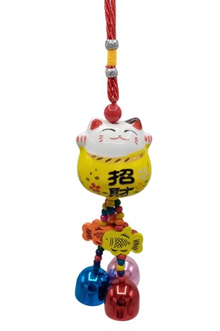 ÇinDünyadan HediyelerDNY-HD101479Keskin Hediyelik Eşya Ve TekstilFeng Shui Maneki Neko Şans Kedisi Sarı No.3