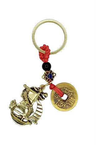 ÇinDünyadan HediyelerDNY-HDALK2255Keskin Hediyelik Eşya Ve TekstilÇin Feng Shui Şans ve Bereket Parası Metal Anahtarlık