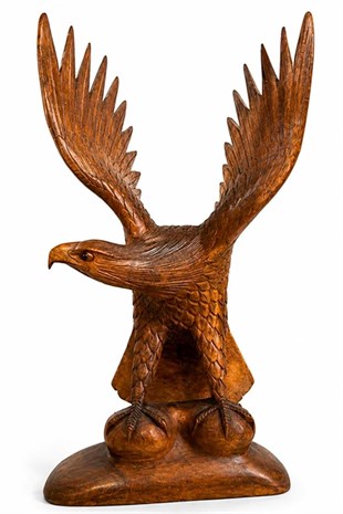 EndonezyaDünyadan HediyelerOZ-TEAKFIL-30215Keskin Hediyelik Eşya Ve TekstilDekoratif Teak (Tik) Ağacı Kartal Biblo 50 cm El İşi