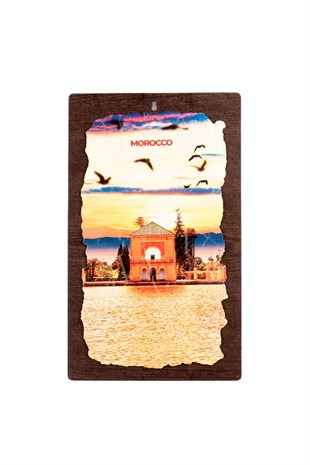 FasDünyadan HediyelerKRTS-026Keskin Hediyelik Eşya Ve TekstilFas (Morocco) Temalı Ahşap Fresco Tablo