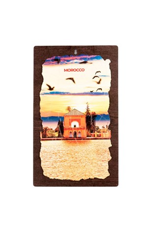 FasDünyadan HediyelerKRTS-026Keskin Hediyelik Eşya Ve TekstilFas (Morocco) Temalı Ahşap Fresco Tablo