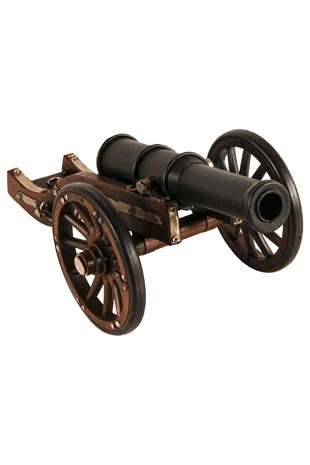 FransaDünyadan HediyelerDNY-DHC1318SVS3Keskin Hediyelik Eşya Ve TekstilVintage Louis XIV Savaş Topu Nostaljik Metal Top Arabası 30cm