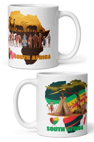 Güney Afrika CumhuriyetiDünyadan HediyelerDNY-HDMUGB28Keskin Hediyelik Eşya Ve TekstilGüney Afrika Kupa Bardak 2 Adet Seyahat Hatıra South Africa Mug